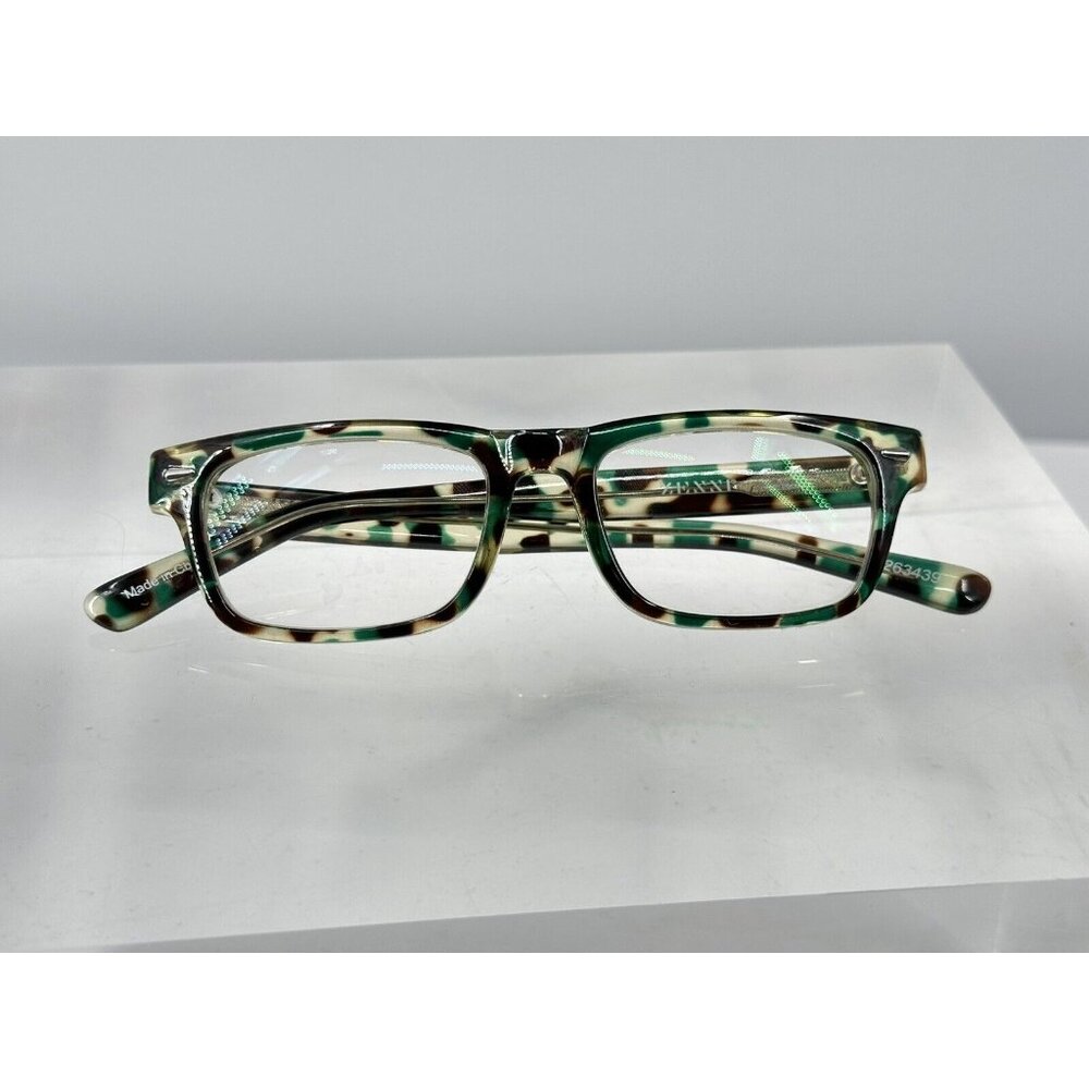 Zenni Eyeglasses Frames In Green havana Translucent Camo 263439 (LE-2)